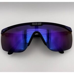 Vintage Killer Loop B&L Shield Sunglasses Purple Mirror Lens Made in Italy